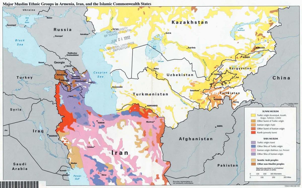 χάρτης του Καζακστάν θρησκεία