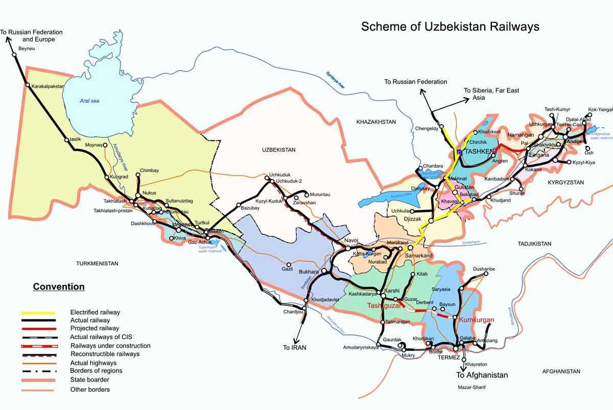 Το καζακστάν τρένο χάρτης