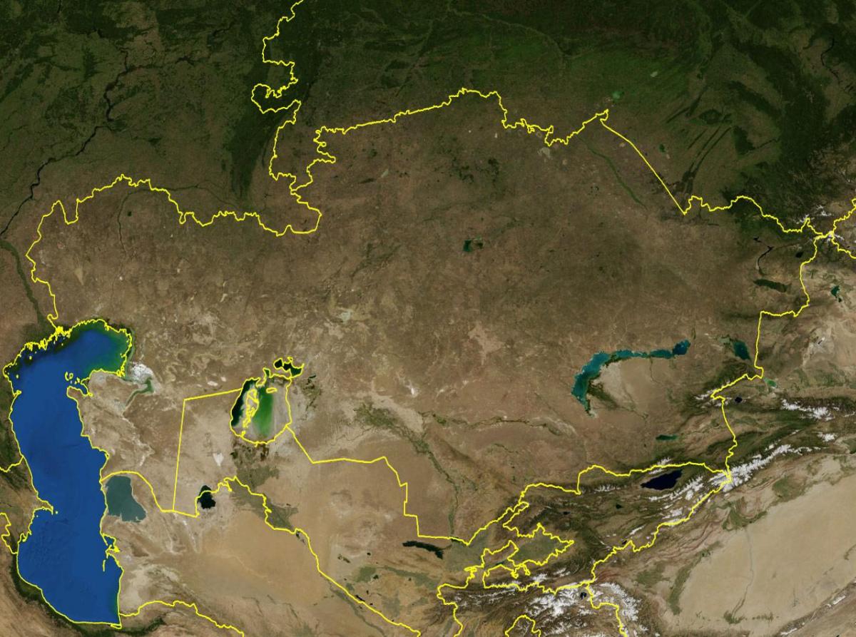 χάρτης του Καζακστάν τοπογραφικό