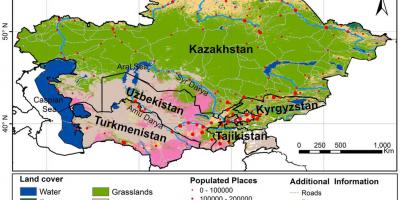 Χάρτης του Καζακστάν για το κλίμα