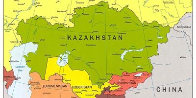Χάρτης του Καζακστάν χάρτης της ασίας