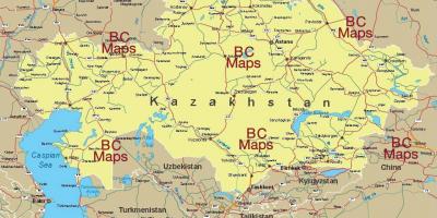 Το καζακστάν πόλεις χάρτης
