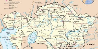 Το καζακστάν χάρτη της χώρας
