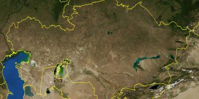 Χάρτης του Καζακστάν τοπογραφικό
